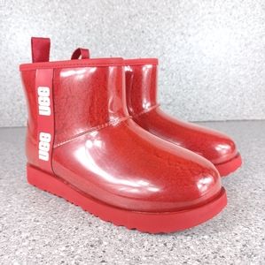UGG Australia Classic Clear Red Mini Boots Size 6 Kids (7.5 Women's) Shoes